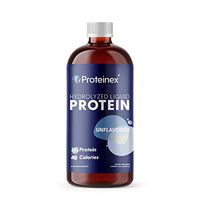Liquid Protein Hydrolyzed by Proteinex 15 Grams Protein, 30 Oz No Fat, Sugar Free, No Carbs. Predigested Hydrolysate Supplement. Supports Recovery Surgery Treatment Muscles and Joints (30, Unflavored)