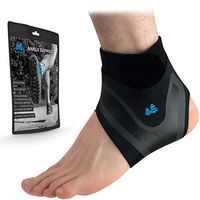 BLUE PINE Ankle Support Adjustable Lightweight Ankle Brace Breathable Material Ankle Sleeve for Men and Women, Single Unit (Left, Medium)