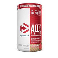Dymatize All9 Amino, 7.2g of BCAAs, 10g of Full Spectrum Essential Amino Acids Per Serving for Recovery and Optimal Muscle Protein Synthesis, Juicy Watermelon, 30 Servings, 15.87 Ounce