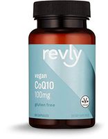 Amazon Brand - Revly Vegan CoQ10 100 mg - Normal Energy Production, Supports Cardiovascular Health - 2 Month Supply (60 Capsules)