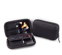 Multi-Functional Hard Shell Travel Organizer Carrying Case Bag for External Hard Drive Transfer Cable Electronic Accessories Camera Diabetic Testing Kit Blood Glucose Monitoring System (Black)