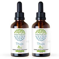 Thuja B120(2pcs) Alcohol-Free Herbal Extract Tincture, Super-Concentrated Wildcrafted Thuja (Thuja plicata) (2x4 fl oz)