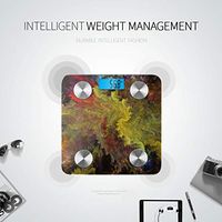 Colorful Oil Painting Body Mass Scale Weight Scales Electronic Bathroom Scale Tracks 8 Key Compositions Analyzer Sync with Fitness Apps 400 Lbs