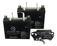 12V 35AH Wheelchair AGM U1 Battery and Charger Replacement Kit