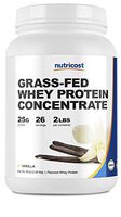 Nutricost Grass-Fed Whey Protein Concentrate (Vanilla) 2LBS - Undenatured, Non-GMO, Gluten Free, Natural Flavors