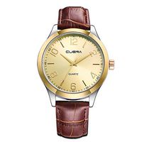 Men Watches,Fxbar Luxury Quartz Sport Military Stainless Steel Dial Leather Band Wrist Watch Business Automatic Watch (C)