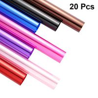STOBOK 60x60cm Clear Cellophane Wrap 7 Color Waterproof Wrap Roll for Flower Bouquet Wrapping Arts and Crafts 20 Pieces