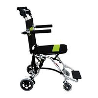 MLX Portable Wheelchair, Elderly Aluminum Alloy Wheelchair, Breathable Fabric Foldable, Suitable for Disabled Legs and Feet
