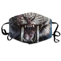 NiYoung Soft Mouth Covers Earloop Anti-Allergies for Dust Painting, Women Men Kids - Healthy (Wild Tiger Roaring 3D Art Print Mouth Cover)