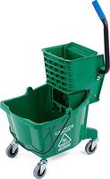 Carlisle 3690809 Mop Bucket with Side Press Wringer 26 Quart - Green (1 PER CASE)