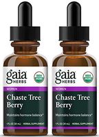 Gaia Herbs Chaste Tree Berry Supplement, 1-Ounce Bottle (Pack of 2)