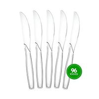 Plasticpro Disposable Clear Plastic Knives Heavyweight King Size Deluxe Pack of 96