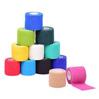Yuema 12 Pack 2" x 5 Yards Sports Bandage Rolls Self-Adherent Wrap Wrist Tape Cohesive Stretch Strap for Wrist Ankle Sprains & Swelling Athletic Tape/Taping/Head/Hair Bands (12 Colors)
