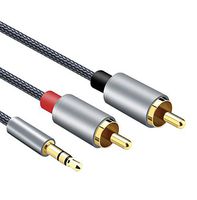 RONSHIN RCA Cable 2RCA to 3.5 Audio Cable 3.5mm Jack RCA AUX Cable for Phone Home Theater DVD 2RCA Audio Cable Computers Accessories
