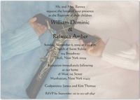 Dual Christening Baptism Christening Invitations - Set of 20