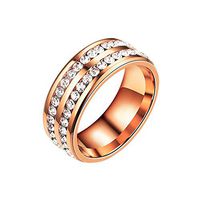 Festnight Medical Weight Loss Ring Simple Stainless Steel Magnetic Therapy Fashion Magnetic Healthcare Finger Fully-Jewelled Ring