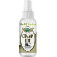 Organic Cinnamon Leaf Spray – Water Infused with Cinnamon Leaf Essential Oil – Certified USDA Organic - 2oz Bottle by Healing Solutions