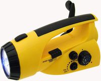 Kaito KA503 Emergency Wind-up 5-LED Flashlight with AM/FM Radio
