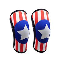 Knee Sleeves ( 1 PAIR ) 7 mm Neoprene Best Knee Supports Pain Compression Brace Cap for Squats, Crossfit WODS Weightlifting Powerlifting Strong Knee Pads For Men Women (S, SUPER BATMAN)