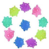 10 Pcs Reusable Washer Balls, Eco-Friendly Tumble Dryer Balls, Laundry Scrubbing Balls Tangle-Free, Solid Colorful Washing Balls Lint Catcher Enhance Your Machine Cleaning Power (Random Color)