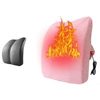 Qi Peng Heating Lumbar Pad Office Lumbar Pillow Electric Heated Chair Backrest Pillow Heating Memory Cotton Back Cushion Pillow (Color : B)