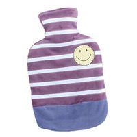 1000mL Winter Handwarmer Pocket Cute Hot-Water Bottle Water Bag Stripe Purple