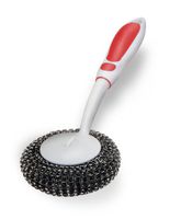 Superior Handled Stainless Steel Scourer (Red)