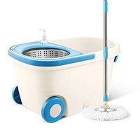 Rotating Mop, 360° Swivel Spin Mop Bucket Set - For Home Kitchen Floor Cleaning (Color : Beige)
