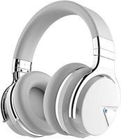 COWIN E7 Active Noise Cancelling Bluetooth Headphones with Microphone Deep Bass Wireless Headphones Over Ear, Comfortable Protein Earpads, 30 Hours Playtime for Travel Work TV Computer iPhone - White
