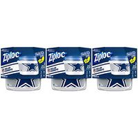 Ziploc Food Storage Meal Prep Containers, Small, 2 Count, Pack of 3 (6 Total Containers), Twist N Loc- NFL Dallas Cowboys