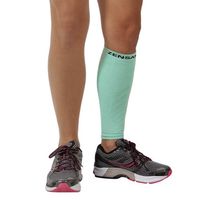 Zensah Calf/Shin Splint Compression Sleeve (singe sleeve), Heather Mint, X-Small/Small