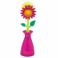 Sunflower Kitchen Brush Cleaning Tool Multi-funtion Dish Washing Brush Kitchen Bathroom Gadgets Tool (Rose)