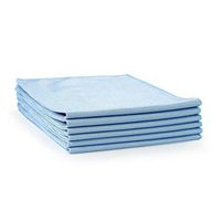 Arkwright Microfiber Glass Cleaning Cloths Pack of 6, Lint Free, Streak Free, Shiny Finish, Ideal for Cleaning Mirrors, Glass, Tablets, Screens, Wood and Leather Furniture (16 x 16 Inch, Blue)