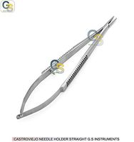 G.S CASTROVIEJO NEEDLE HOLDER STRAIGHT STAINLESS STEEL WITHOUT LOCK