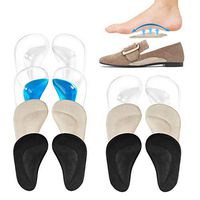 Arch Support, DIOZO Reusable Arch Cushions Soft Gel Insole Pads for Flat Feet, Plantar Fasciitis Heel Spurs and Arch Pain with 7pcs, Black & Blue & Khaki & Transparent