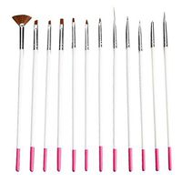 Nail Art Pen,Putars Fashion 12Pcs UV Gel Acrylic Nail Art Brush Set Builder Painting Pen Design Nail Art
