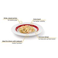 Libbey Intuitive Diningware Donna Senior Special Rim Adaptive Plates, 9.5-inch, Red, Set of 2