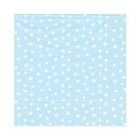 Caspari Small Dots Paper Luncheon Napkins in Blue, Two Packs of 20