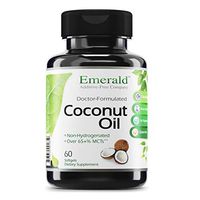 Emerald Labs Coconut Oil - 100% Pure Extra Virgin Coconut Oil - Supports The Immune System, Brain Health, and Weight Loss Support - 60 Softgels