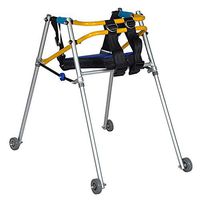 Children's Rehabilitation Walker, Linear Gait Wheeled Walker, Cerebral Palsy Assisted Walker, Foldable Wheeled Seat Aluminum for 1m-1.5m Children,XL