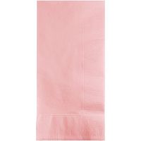 Club Pack of 600 Classic Pink Premium 2-Ply Disposable Dinner Napkins 8"