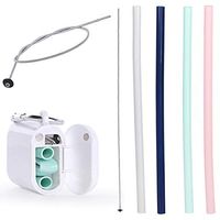 Collapsible Reusable Straws Food-grade Silicone Straw With Case