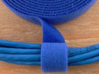 3/4 Inch Continuous Blue Hook and Loop Wrap - 25 Yards