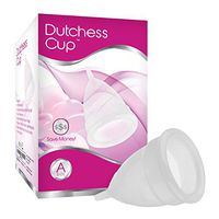 Dutchess Reusable Menstrual Cup - Best Feminine Care Alternative Protection to Cloth Sanitary Napkins and Tampons (Post-Childbirth, 1x White/Clear)
