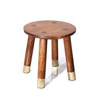 XiaoZou Bath Stool Copper Wood Shower Seat Luxury Indoor Outdoor Garden Garden Stool Bathtub Shower Chair Stool Bathroom Stool Rubber Wood Foot Foam Footstool