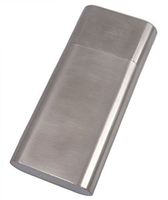 Visol Products Colton Brushed Steel Large Cigar Case - VCASE784