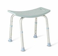 Healthline Trading Bath Bench Adjustable Height, Lightweight Shower Bench With Non-Slip Seat, White