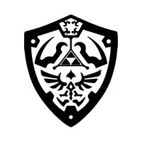 Chase Grace Studio Legend Of Zelda Hylian Shield Vinyl Decal Sticker|BLACK|Cars Trucks Vans SUV Laptops Wall Art|5.5" X 4.5"|CGS632