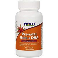 NOW Supplements, Prenatal Gels + DHA with 250 mg DHA per serving, plus Borage Oil (GLA), 90 Softgels