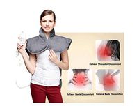 WE&ZHE Electric Heating Vest For Back Shoulder Chest, Far Infrared + Moxibustion Heat, 120W, Gray -Heat Pads For Back Pain, Heat Therapy Wrap To Relieve Body - 3 Temperatures, Full Machine Washable